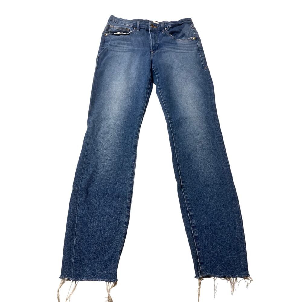 Good American Skinny Jeans Size 30 Raw Hem